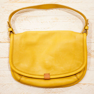UGG Mustard Yellow Sheepskin Leather Bag Purse